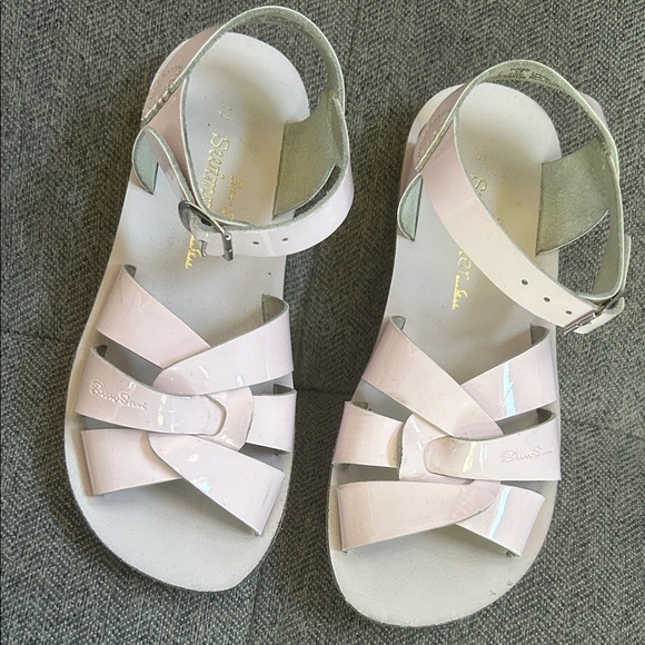 Light Pink Sandals with Buckle Strap - Picture 1 of 9
